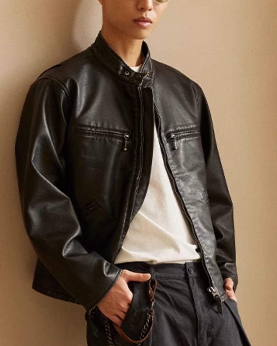 Single Rider Leather Jacket JK234