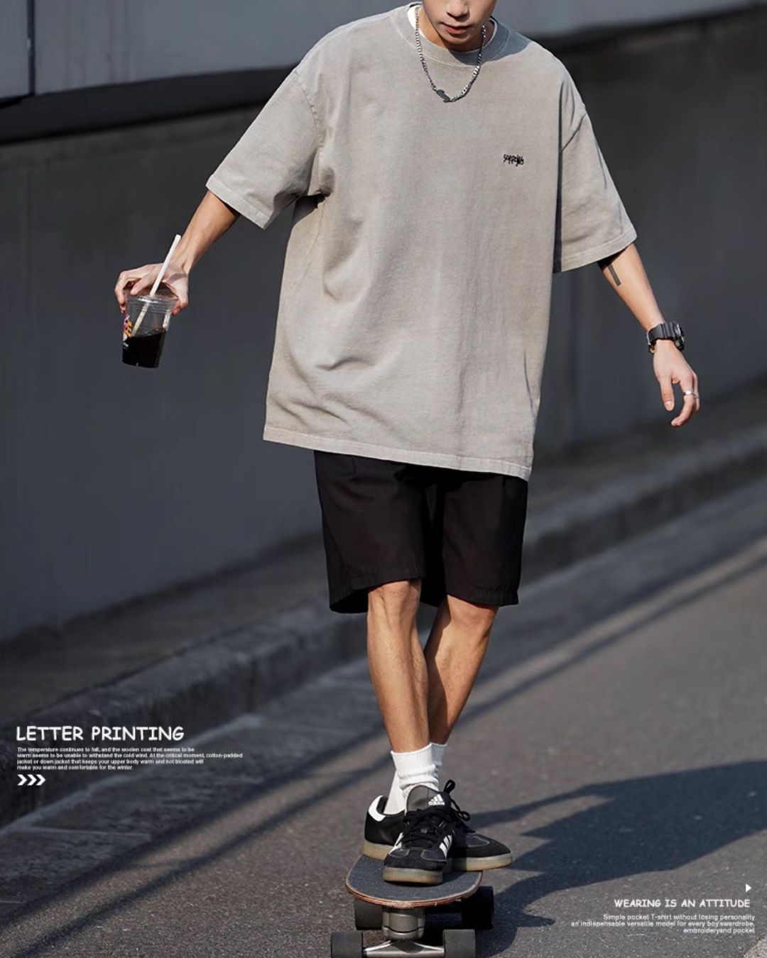 【セール】Washed Color One Point T-shirt ST122