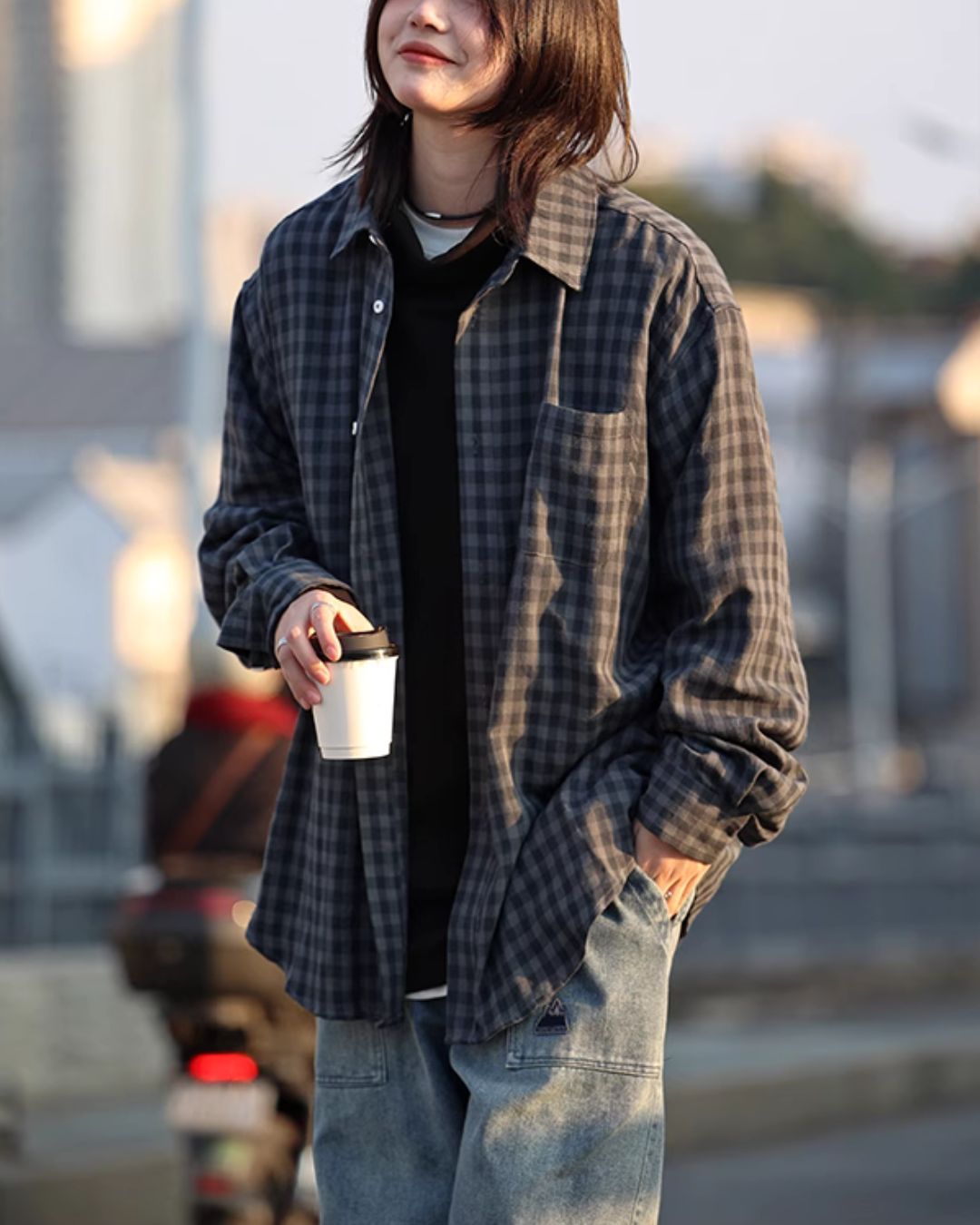 Casual Check Shirt LS048