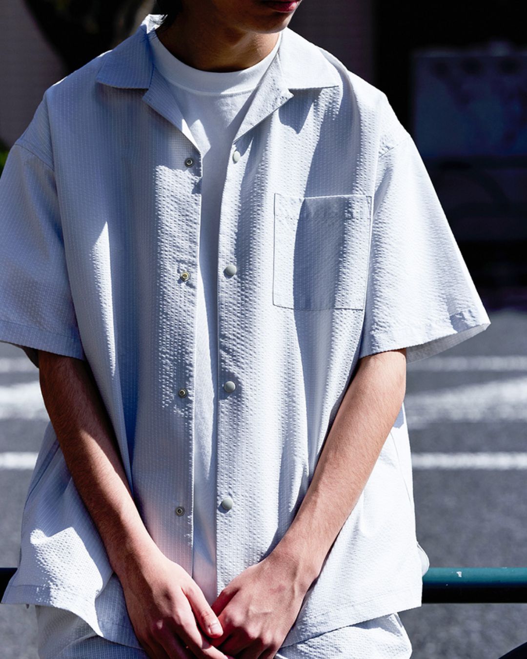 Stripe Seersucker Shirt SS072