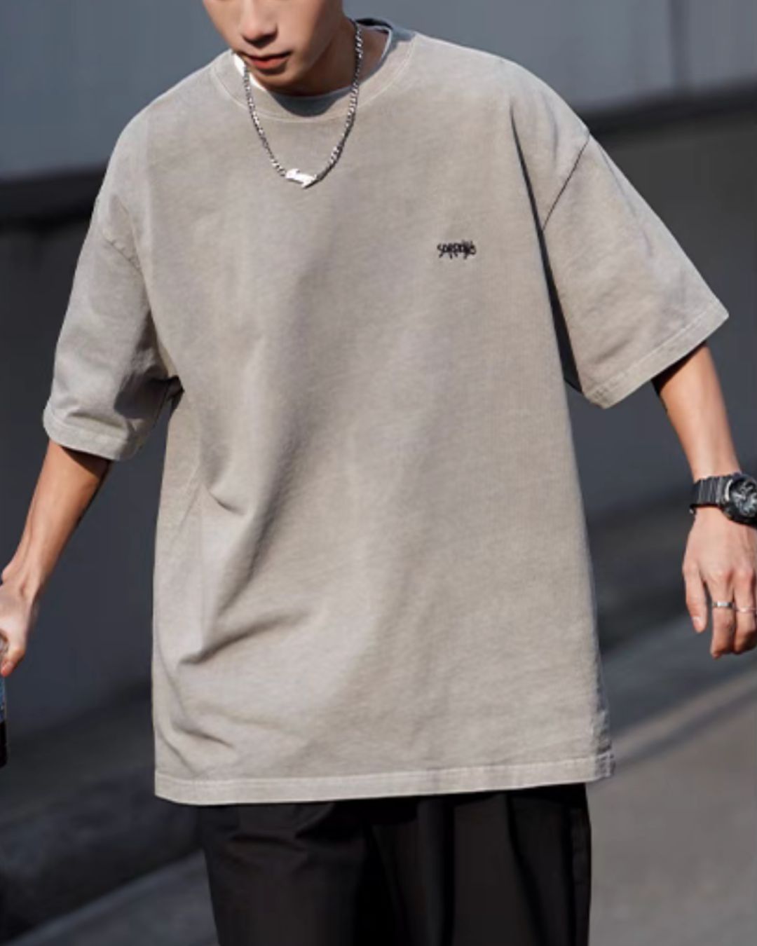 【セール】Washed Color One Point T-shirt ST122