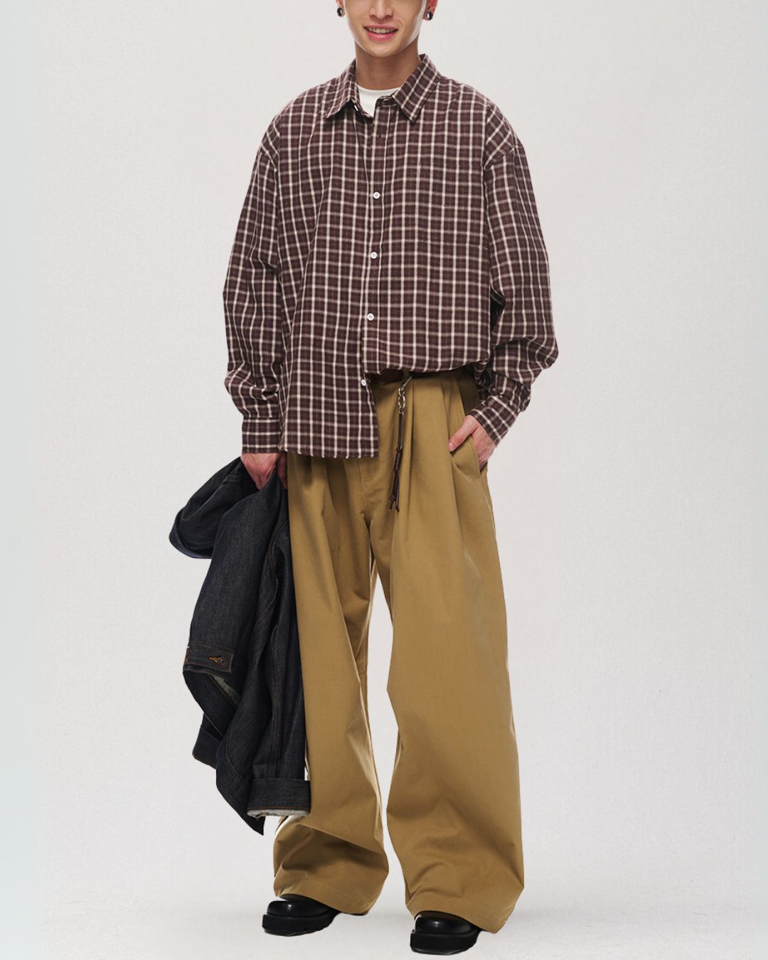 Retro Cotton Check Shirt LS099