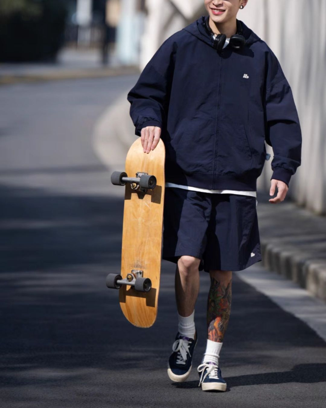 Nylon Full Zip Jacket JK157