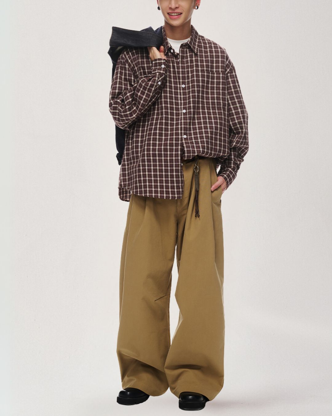 Retro Cotton Check Shirt LS099