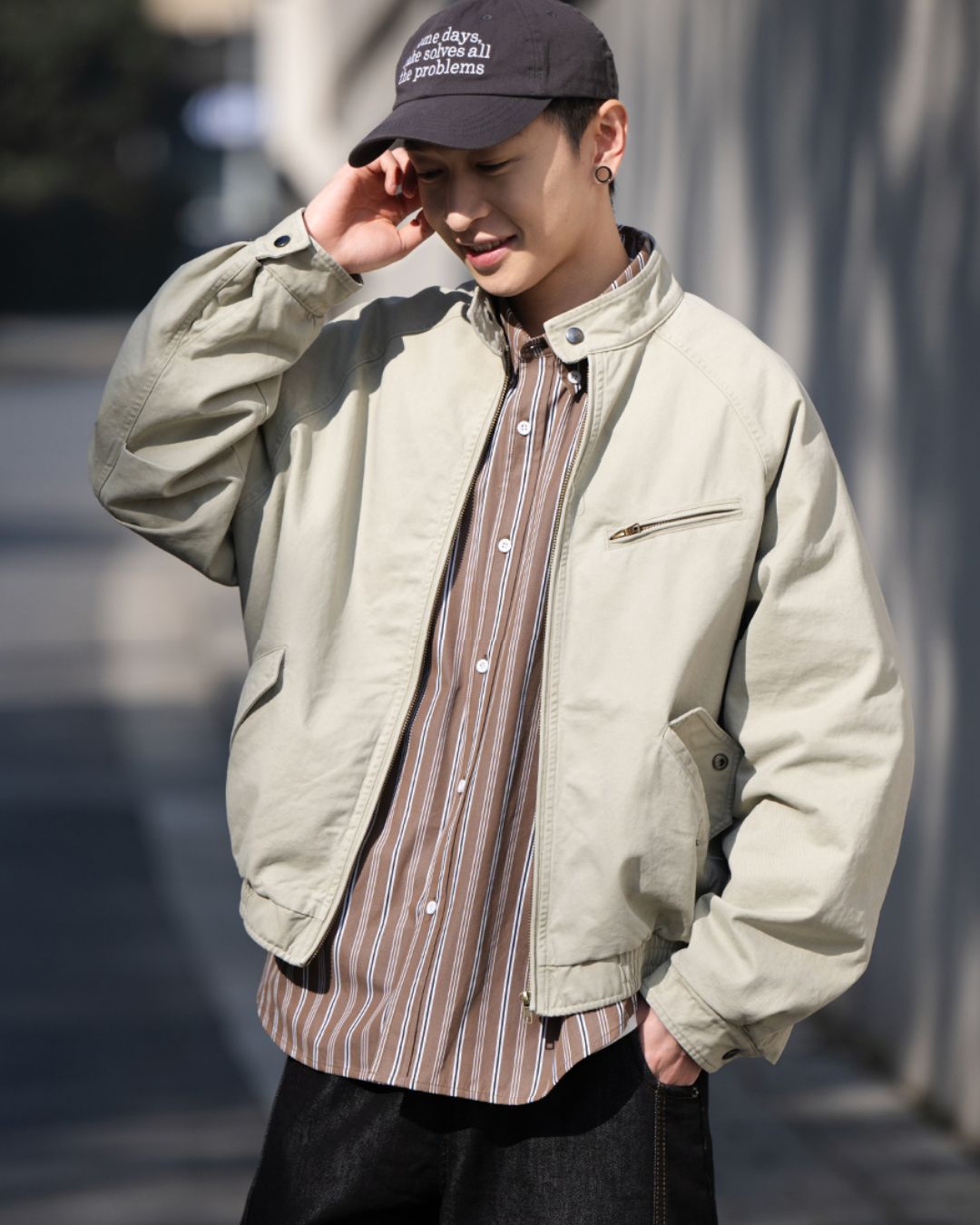 Washed Harrington Jacket JK225
