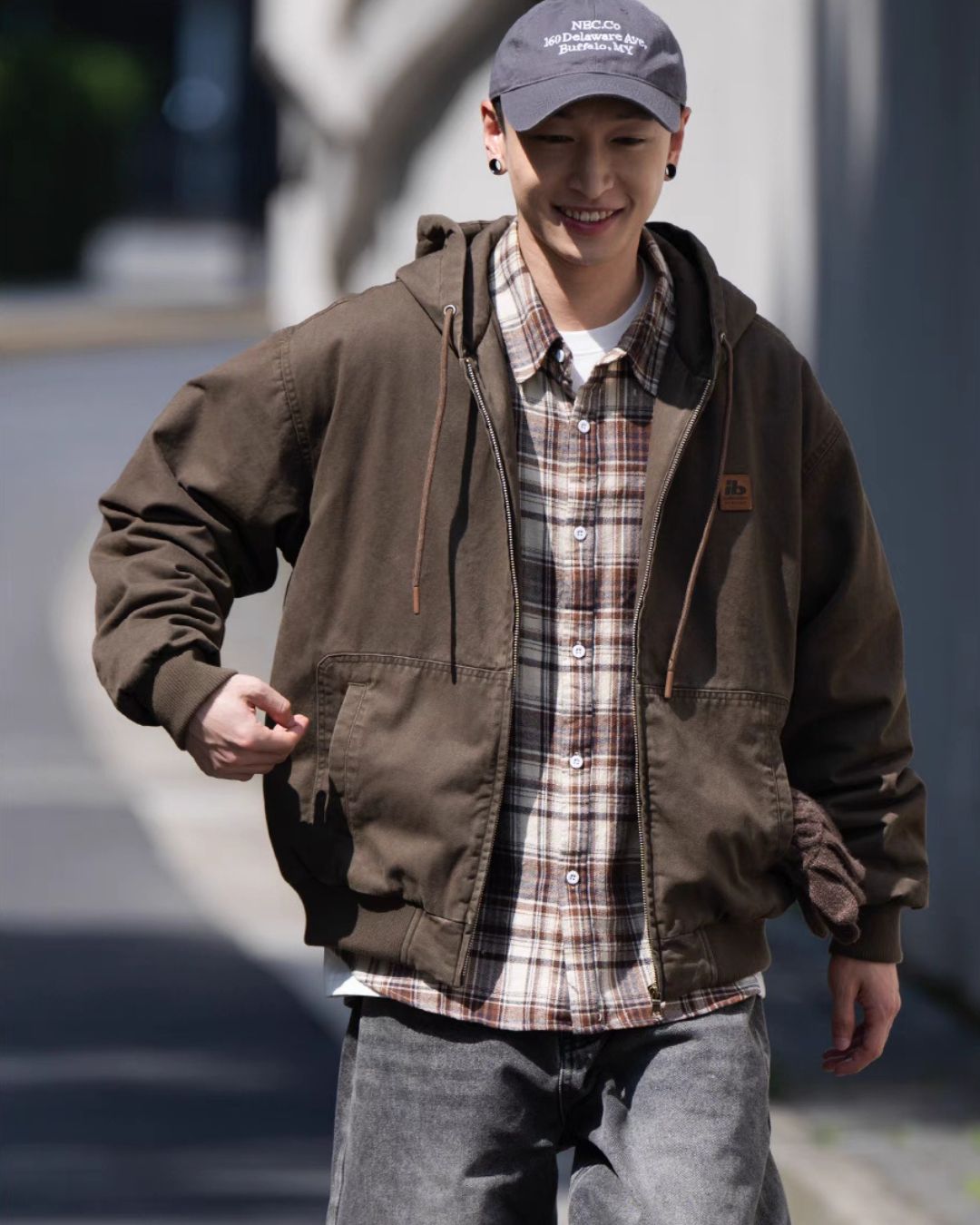 Washed Cotton Hooded Jacket JK196