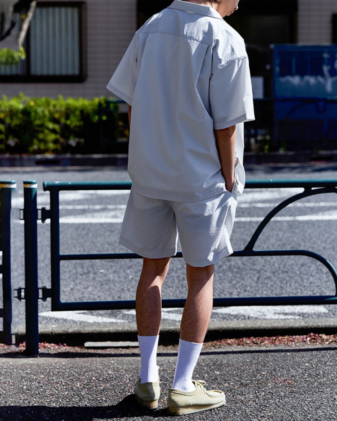 Stripe Seersucker Shorts SP064