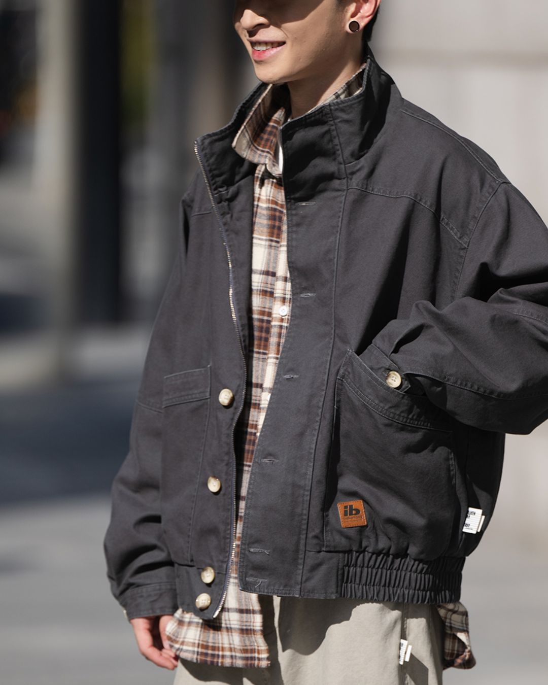 Washed Button Jacket JK175