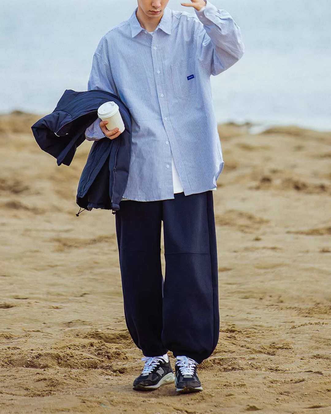 【10日以内お届け】Casual Striped Shirt LS047