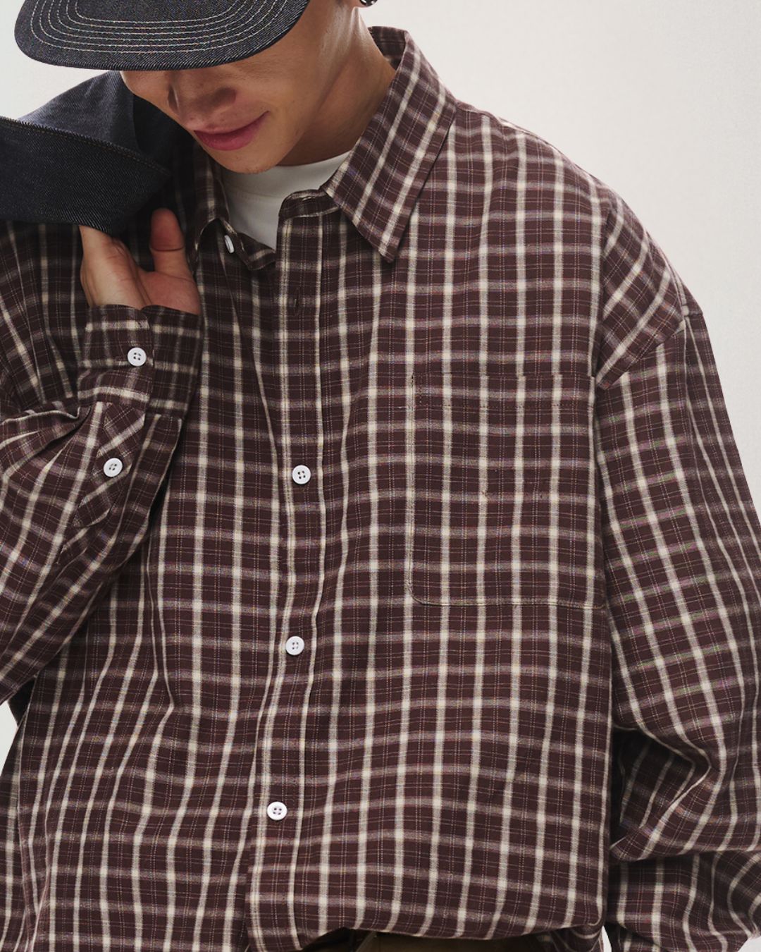 Retro Cotton Check Shirt LS099