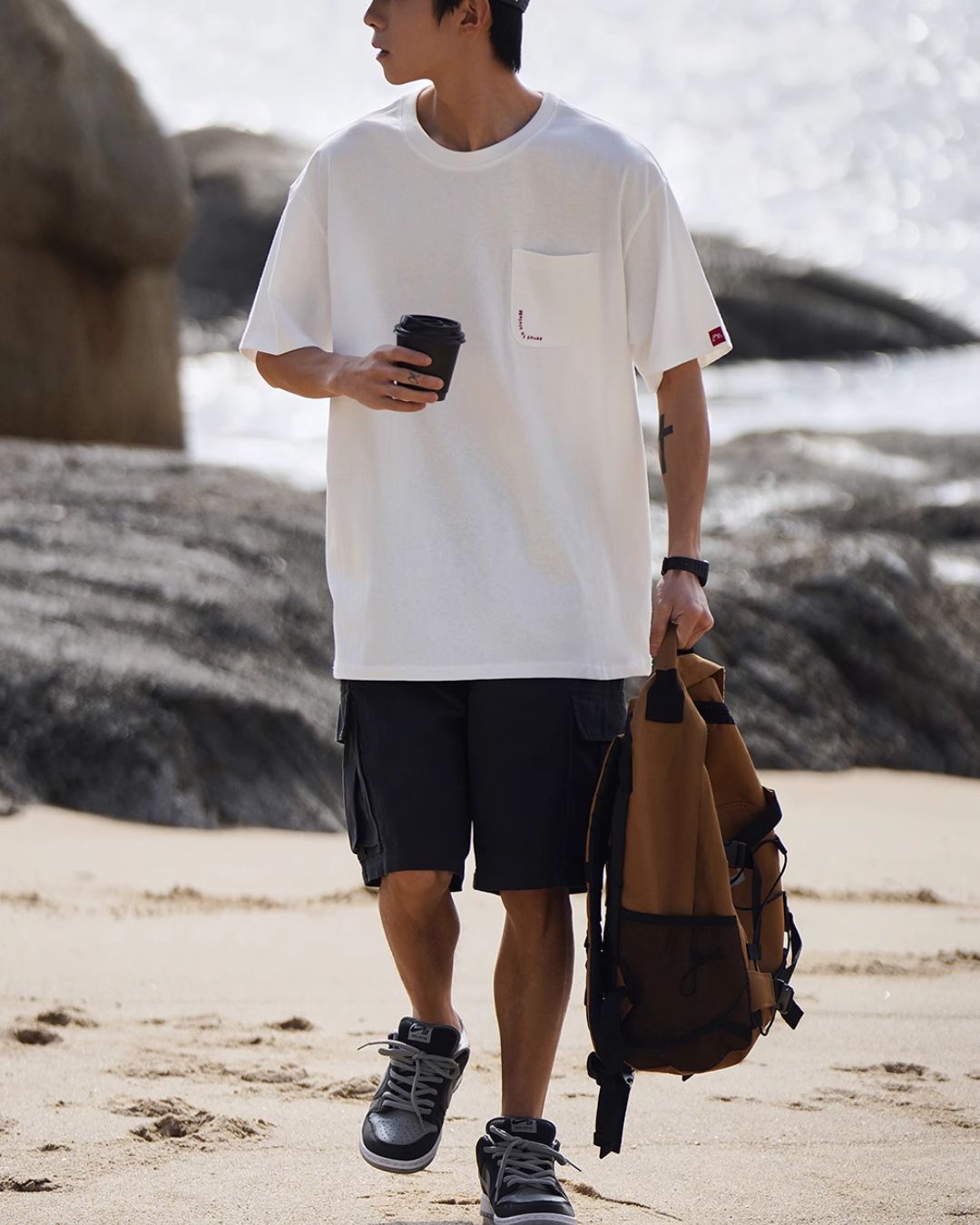 Back Logo Pocket T-shirt ST066