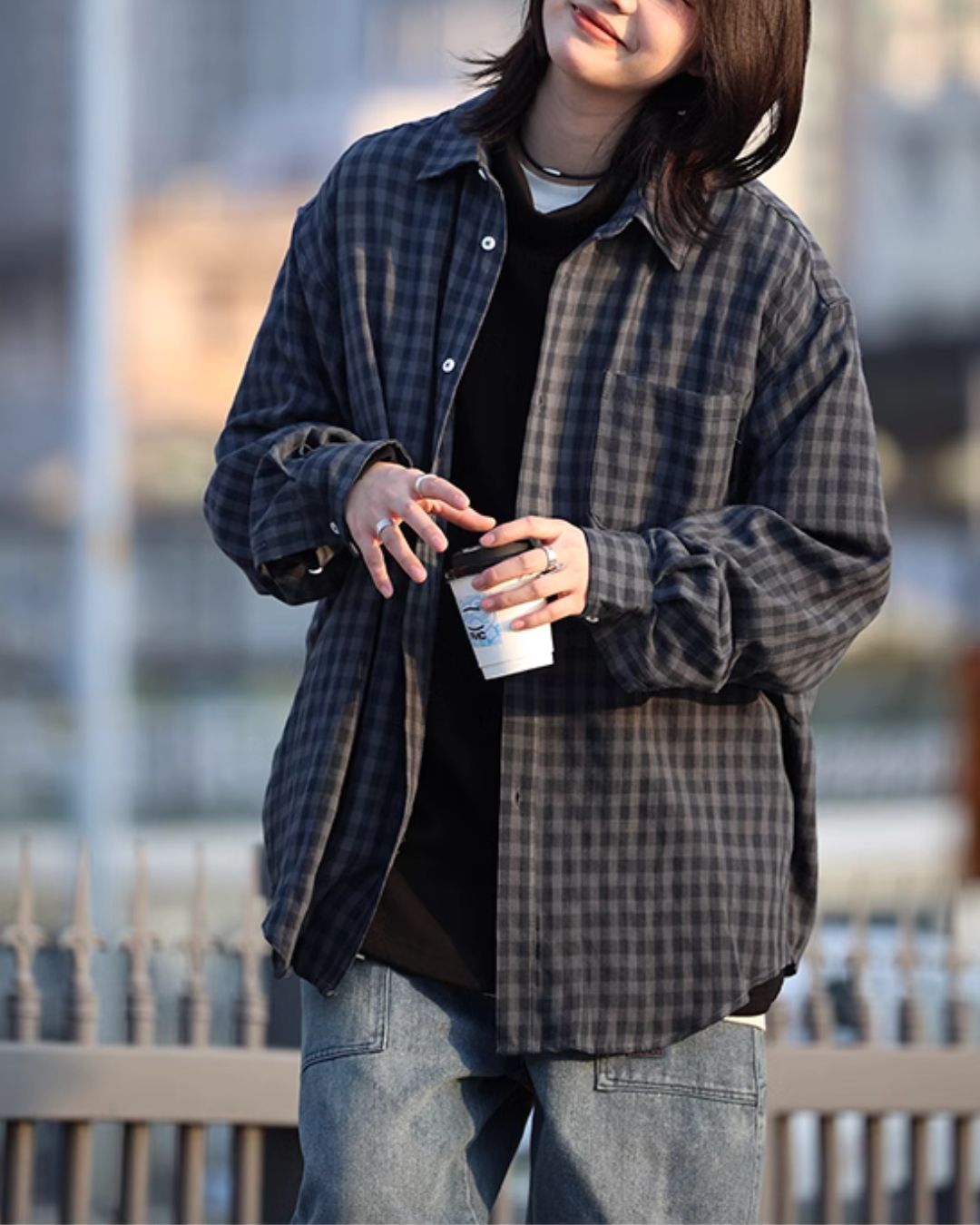 Casual Check Shirt LS048