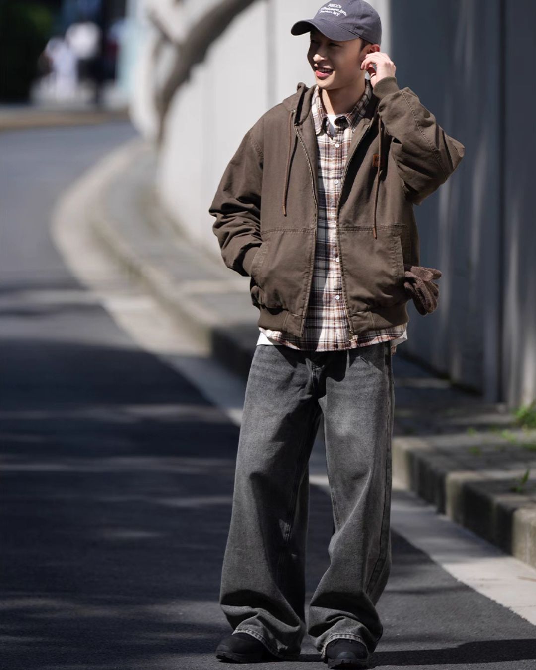 Washed Cotton Hooded Jacket JK196