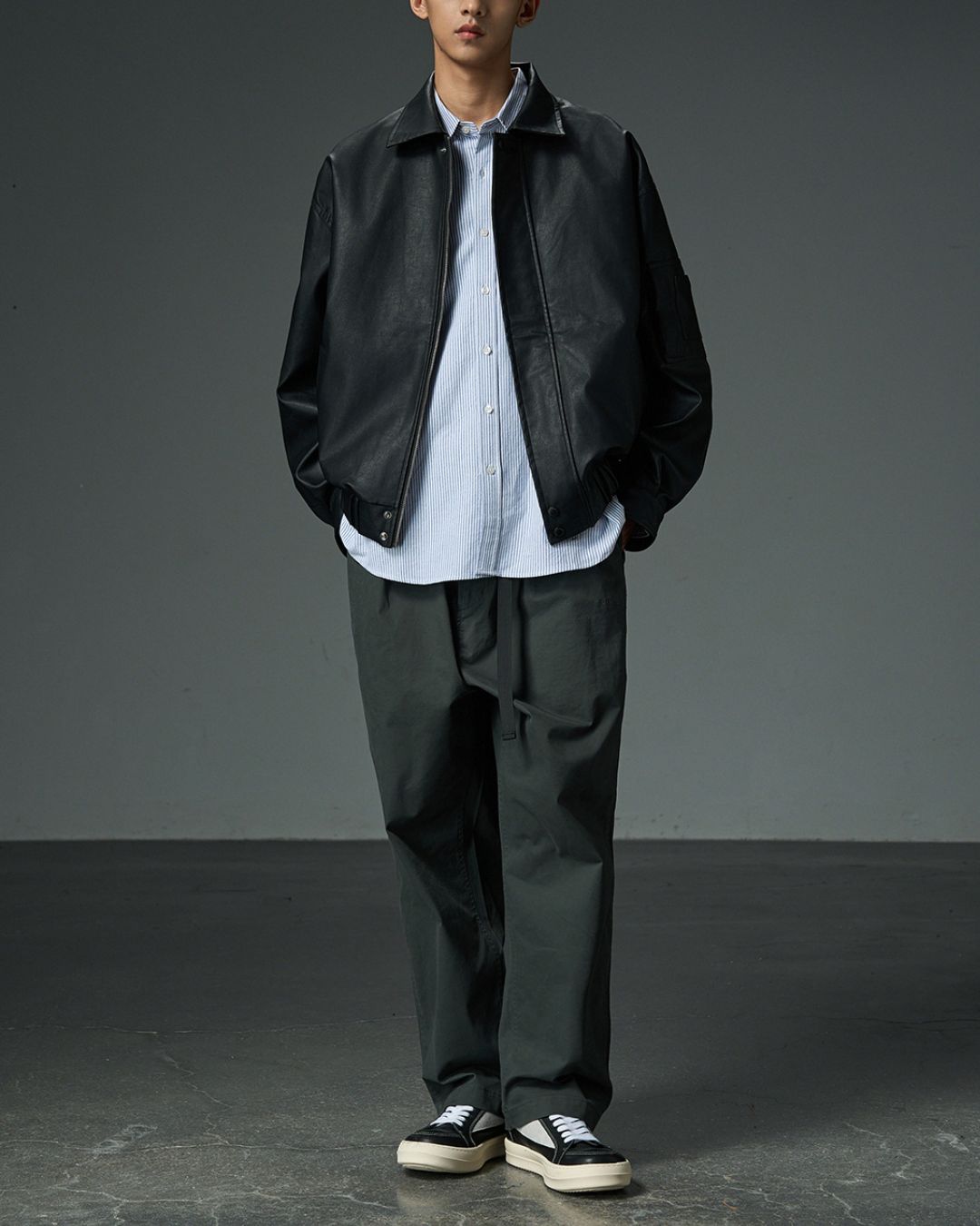 Basic PU Leather Jacket JK213