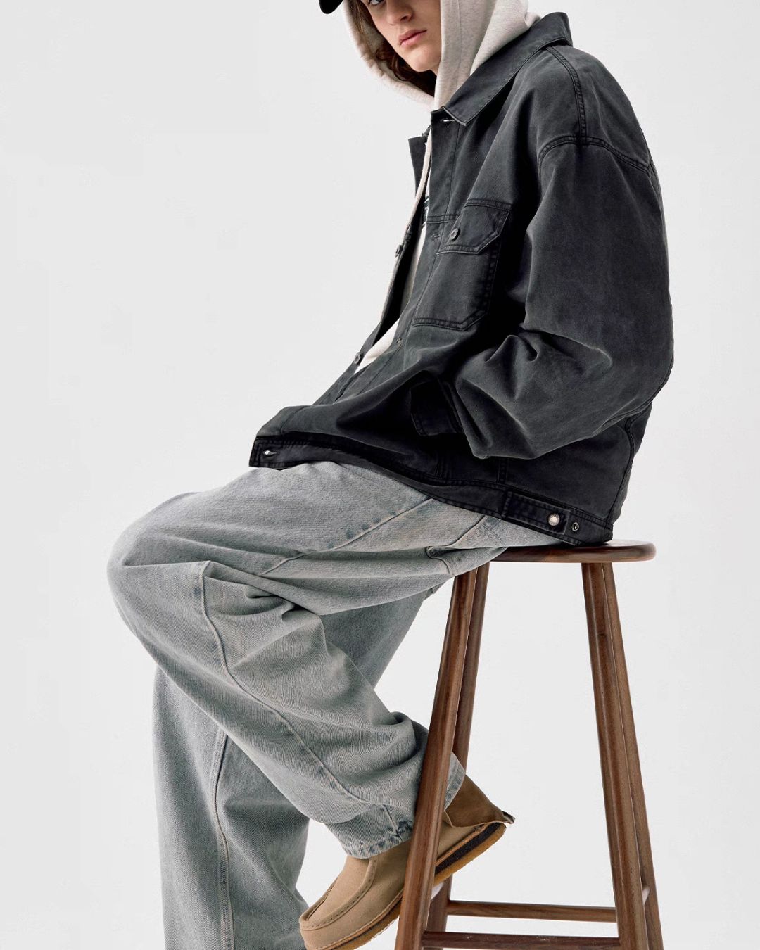 Washed Work Denim Jacket JK219