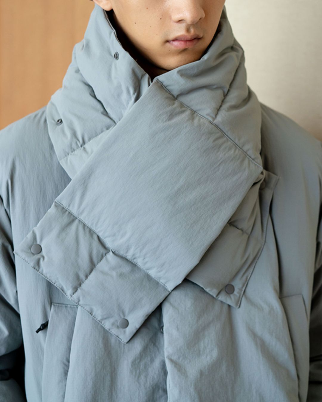 Scarf & Stand-collar Padded Jacket JK240