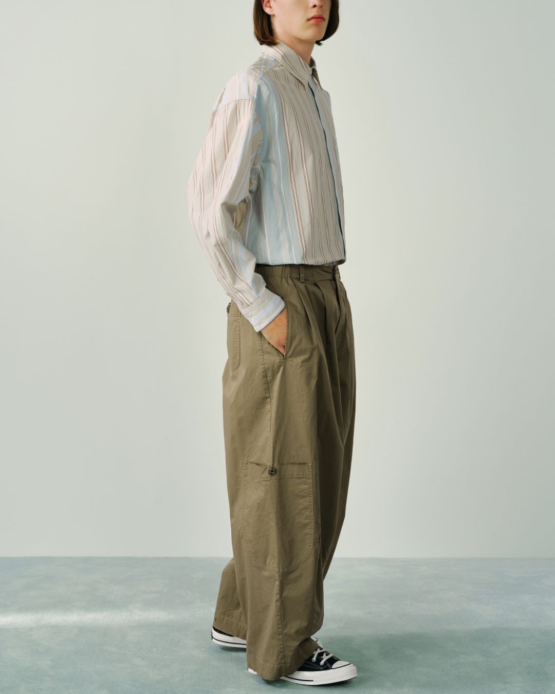 Work Wide Casual Pants WP077