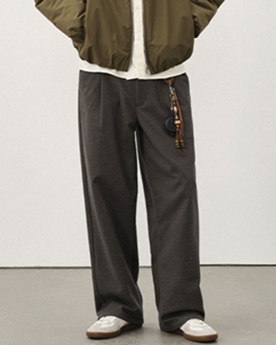 Wool Straight Wide Pants WP079