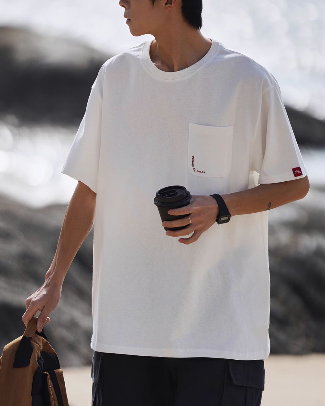 Back Logo Pocket T-shirt ST066