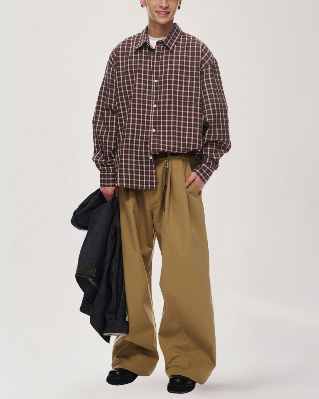 Retro Cotton Check Shirt LS099