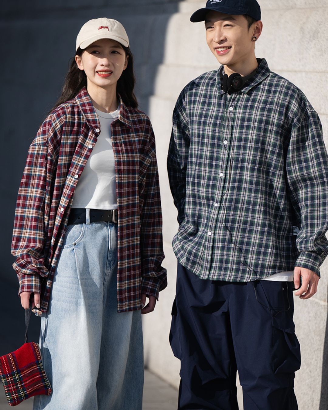 Casual Cotton Check Shirt LS089