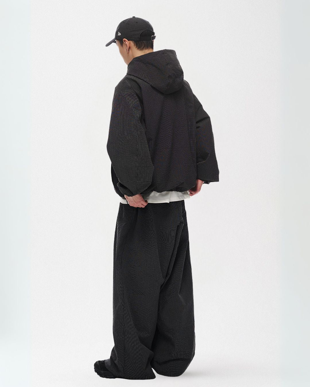 Tuck Wide Check Pants WP083