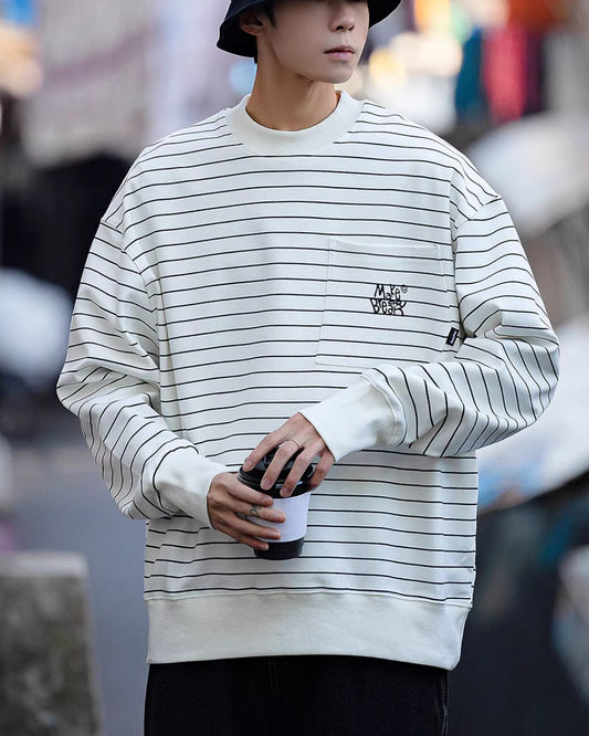 【10日以内お届け】Border Pocket Sweat SW068