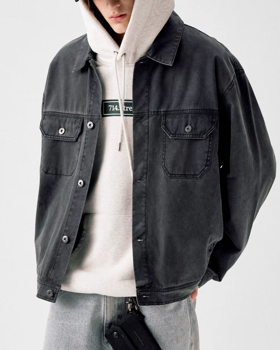 Washed Work Denim Jacket JK219