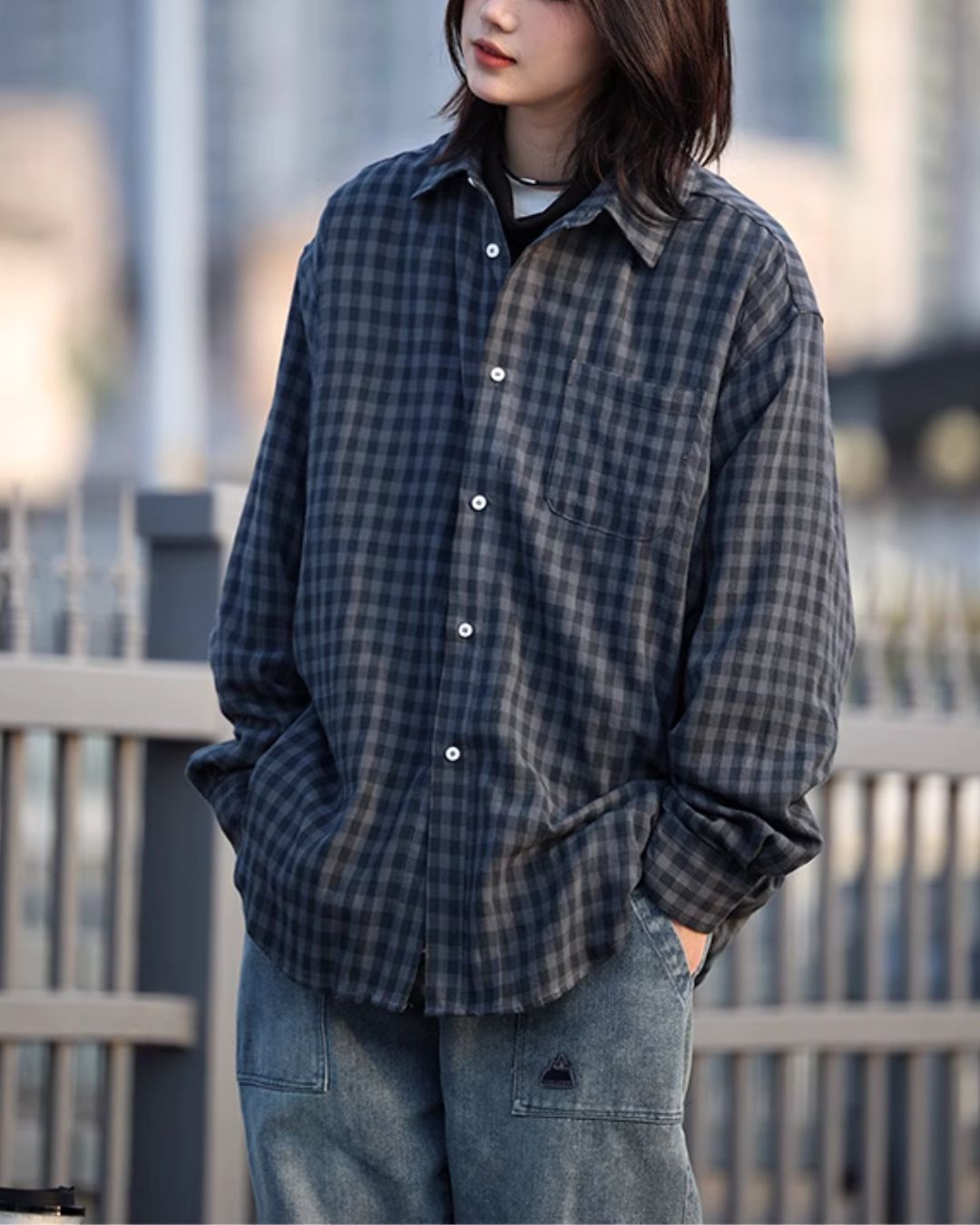 Casual Check Shirt LS048