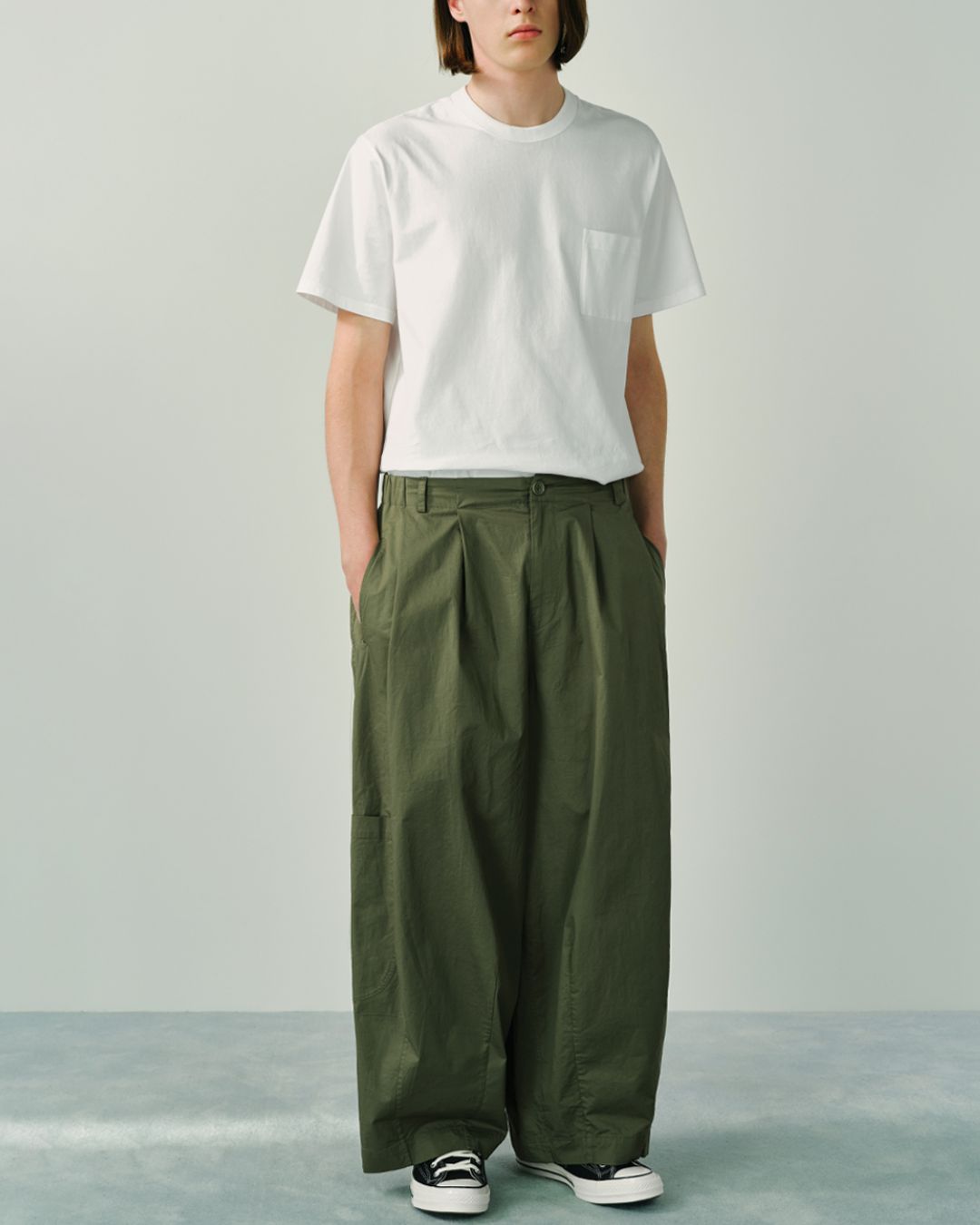 Work Wide Casual Pants WP077
