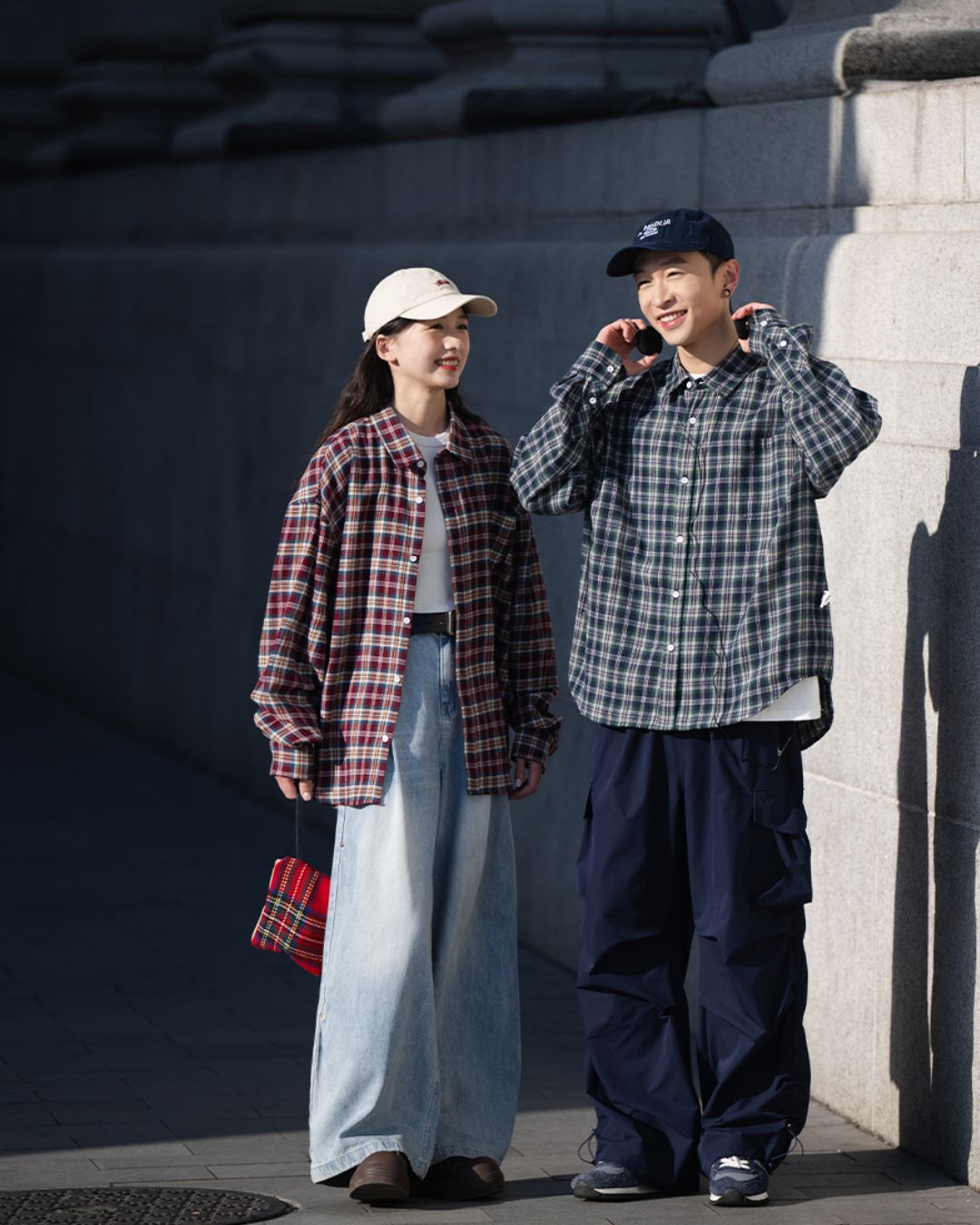 Casual Cotton Check Shirt LS089