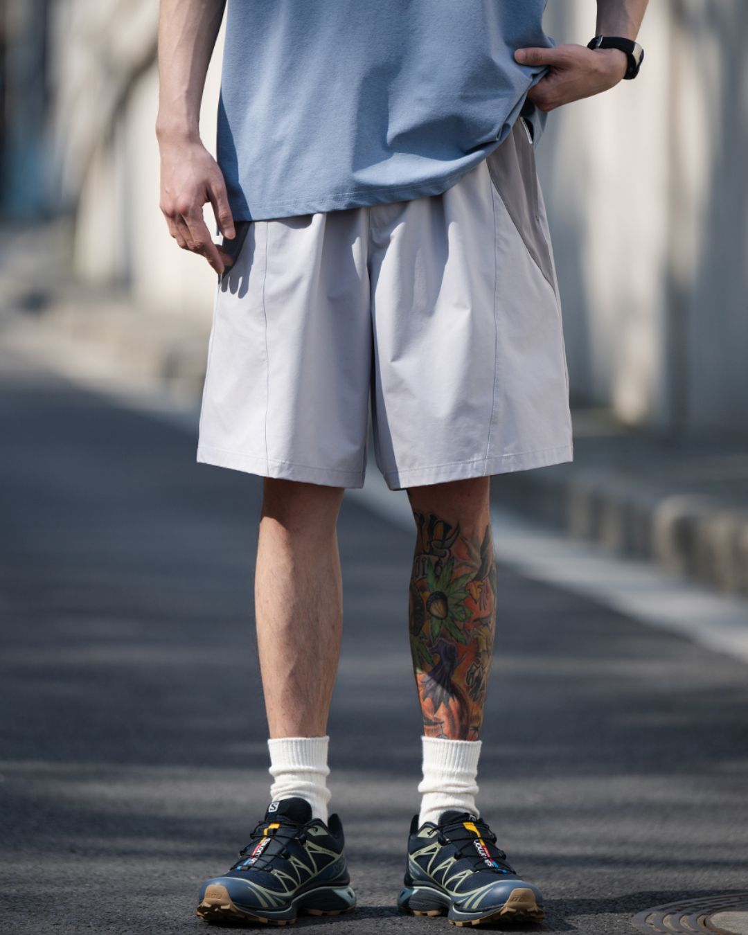 Contrast Color Active Shorts SP065