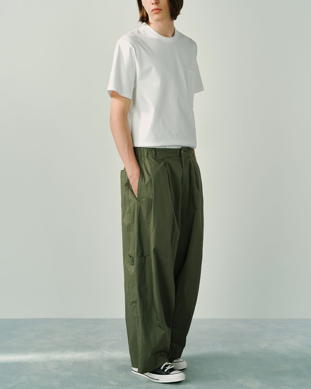 Work Wide Casual Pants WP077