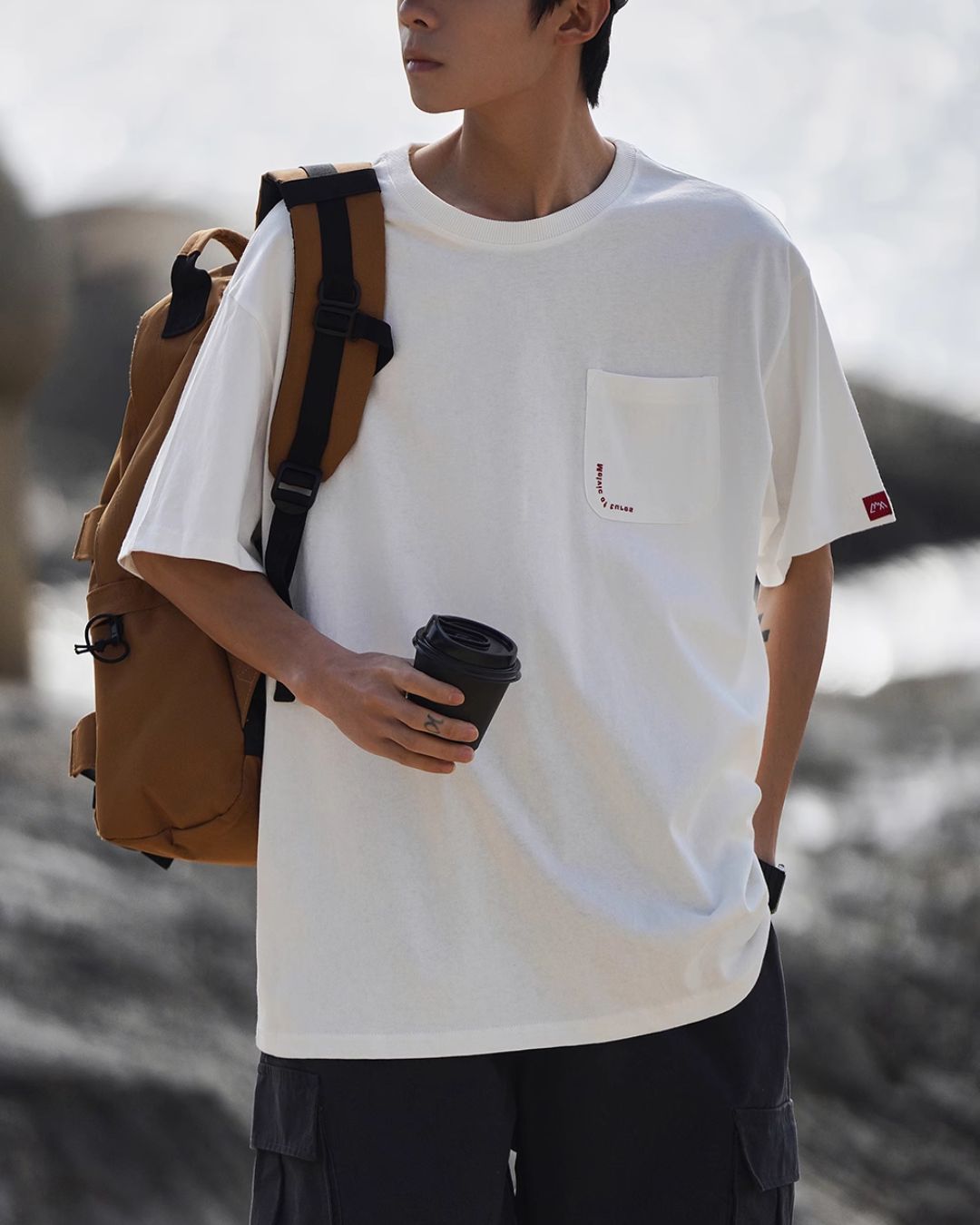 Back Logo Pocket T-shirt ST066