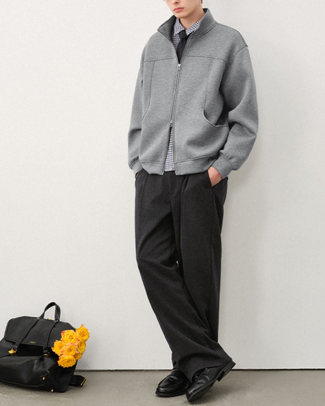 Wool Straight Wide Pants WP079