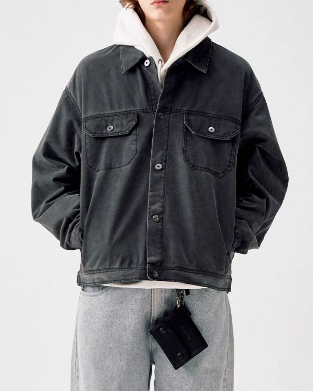 Washed Work Denim Jacket JK219