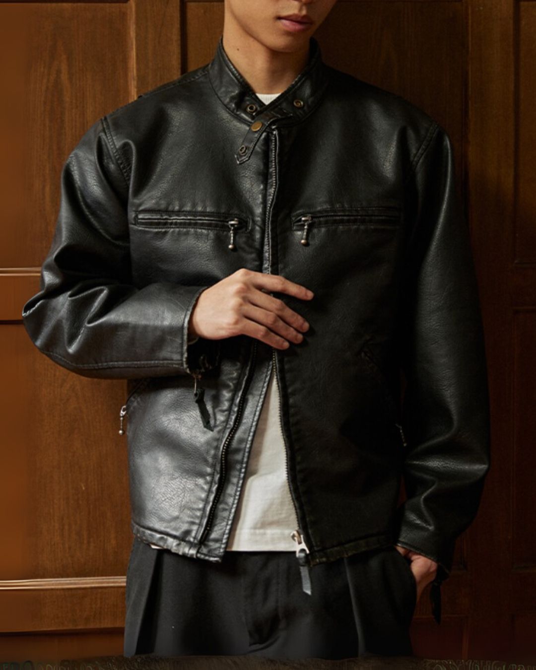 Single Rider Leather Jacket JK234