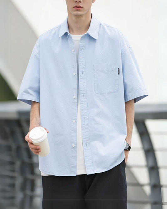 Plain Cotton Relaxed Shirt SS069