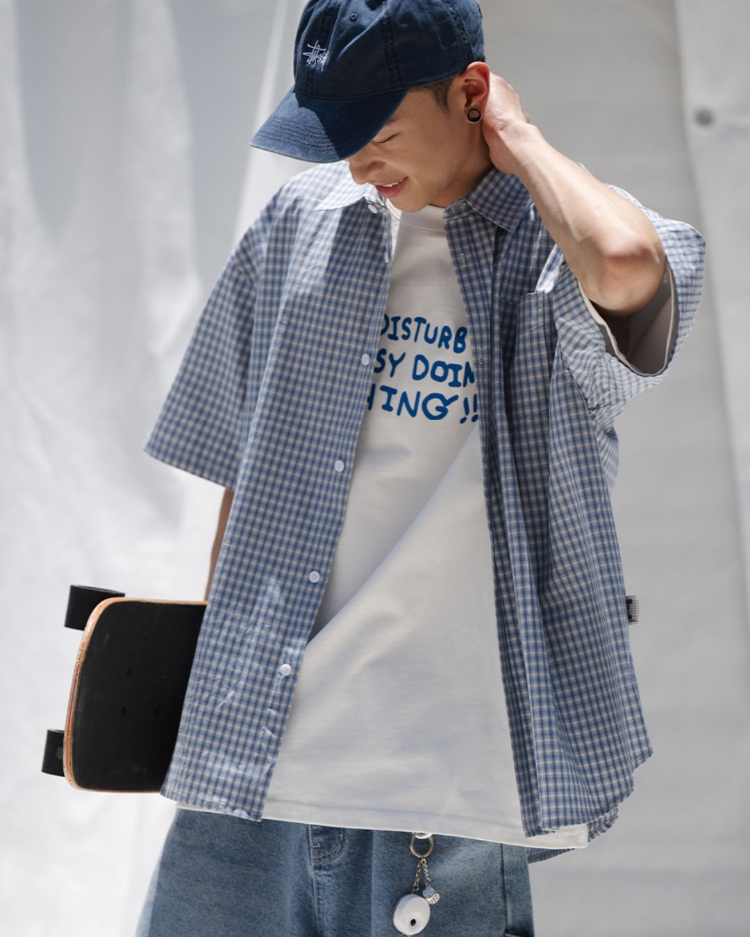 Casual Cotton Check Shirt SS075