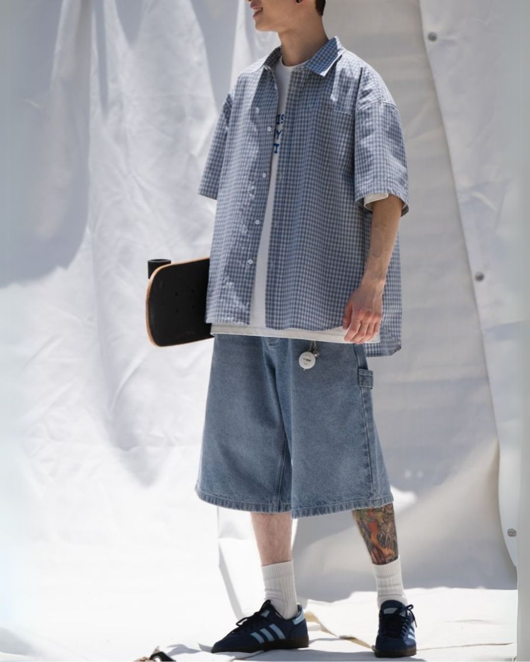 Casual Cotton Check Shirt SS075