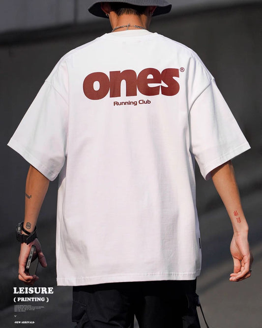 Wide Alphabet Print T-shirt ST099