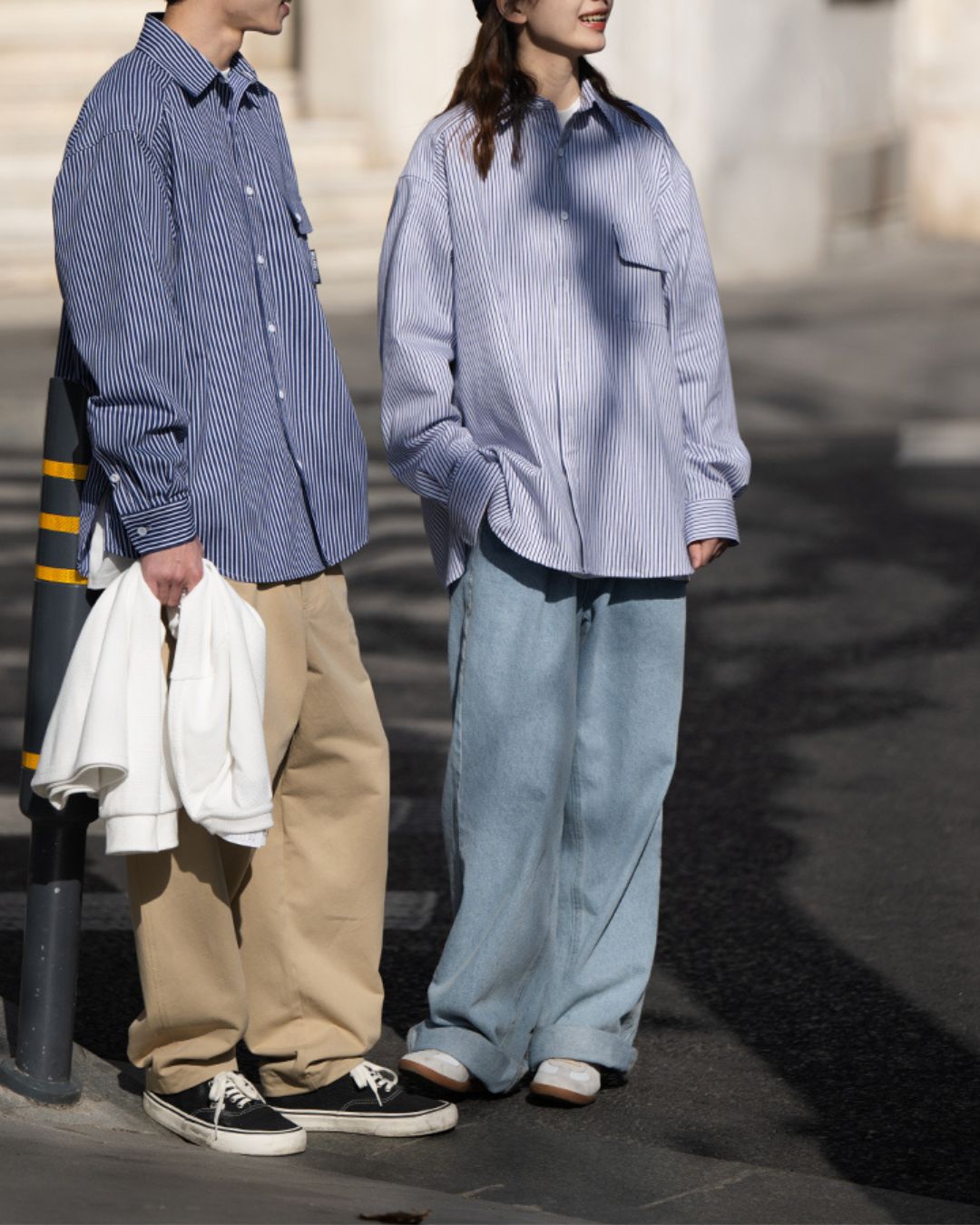 【10日以内お届け】Relaxed Striped Shirt LS035