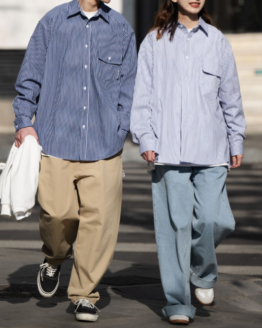 【10日以内お届け】Relaxed Striped Shirt LS035