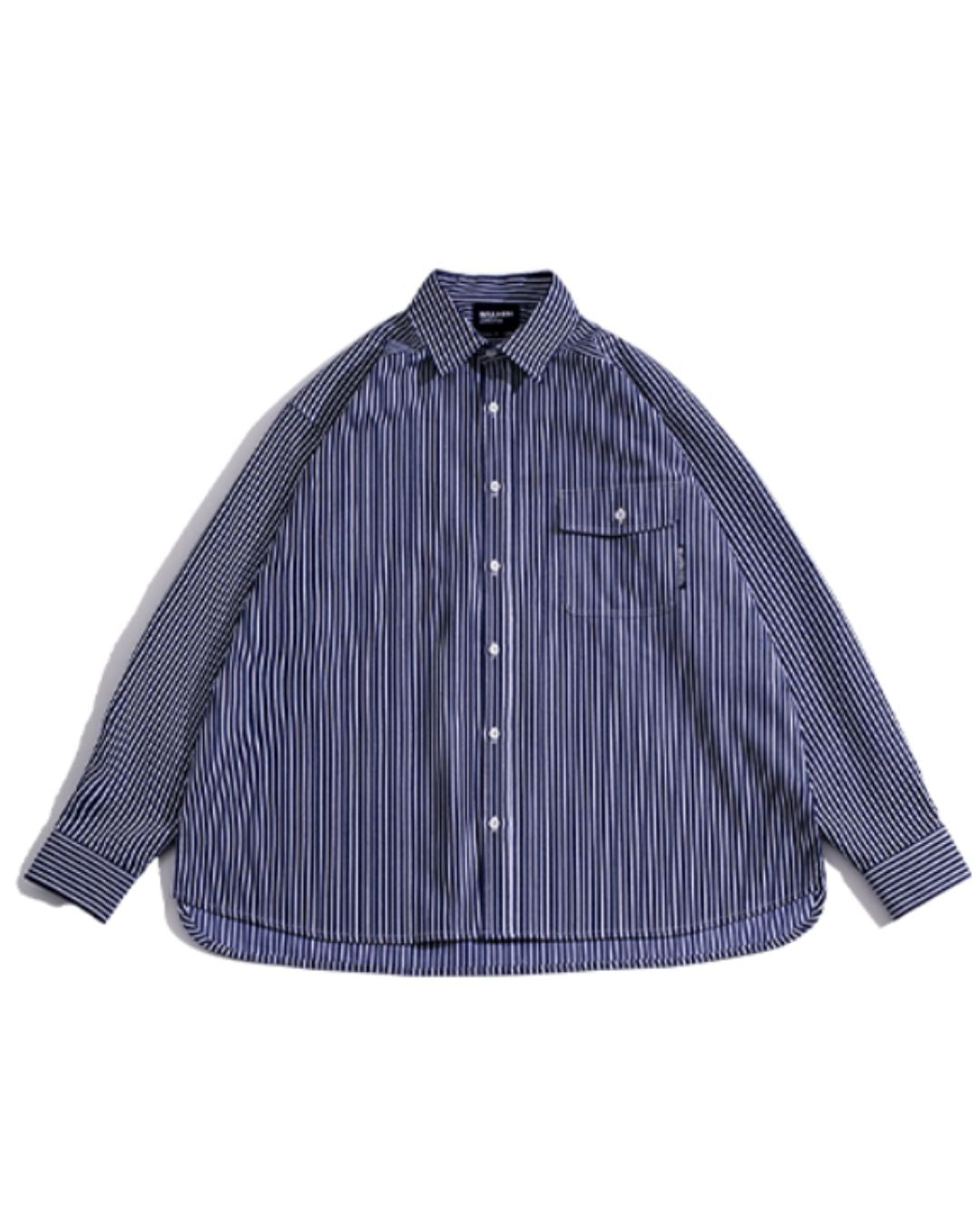 【10日以内お届け】Relaxed Striped Shirt LS035