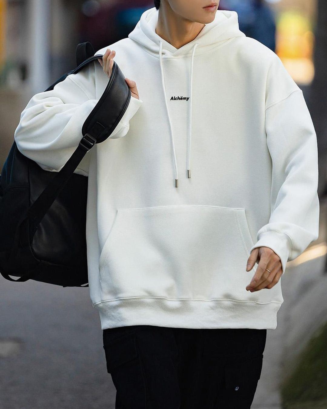 Lettered Pullover Hoodie HD019
