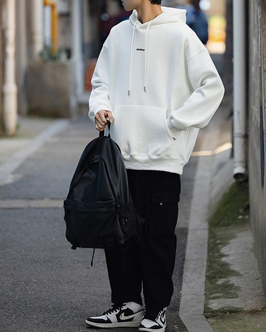 Lettered Pullover Hoodie HD019
