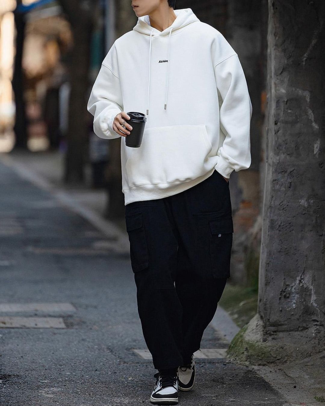 Lettered Pullover Hoodie HD019