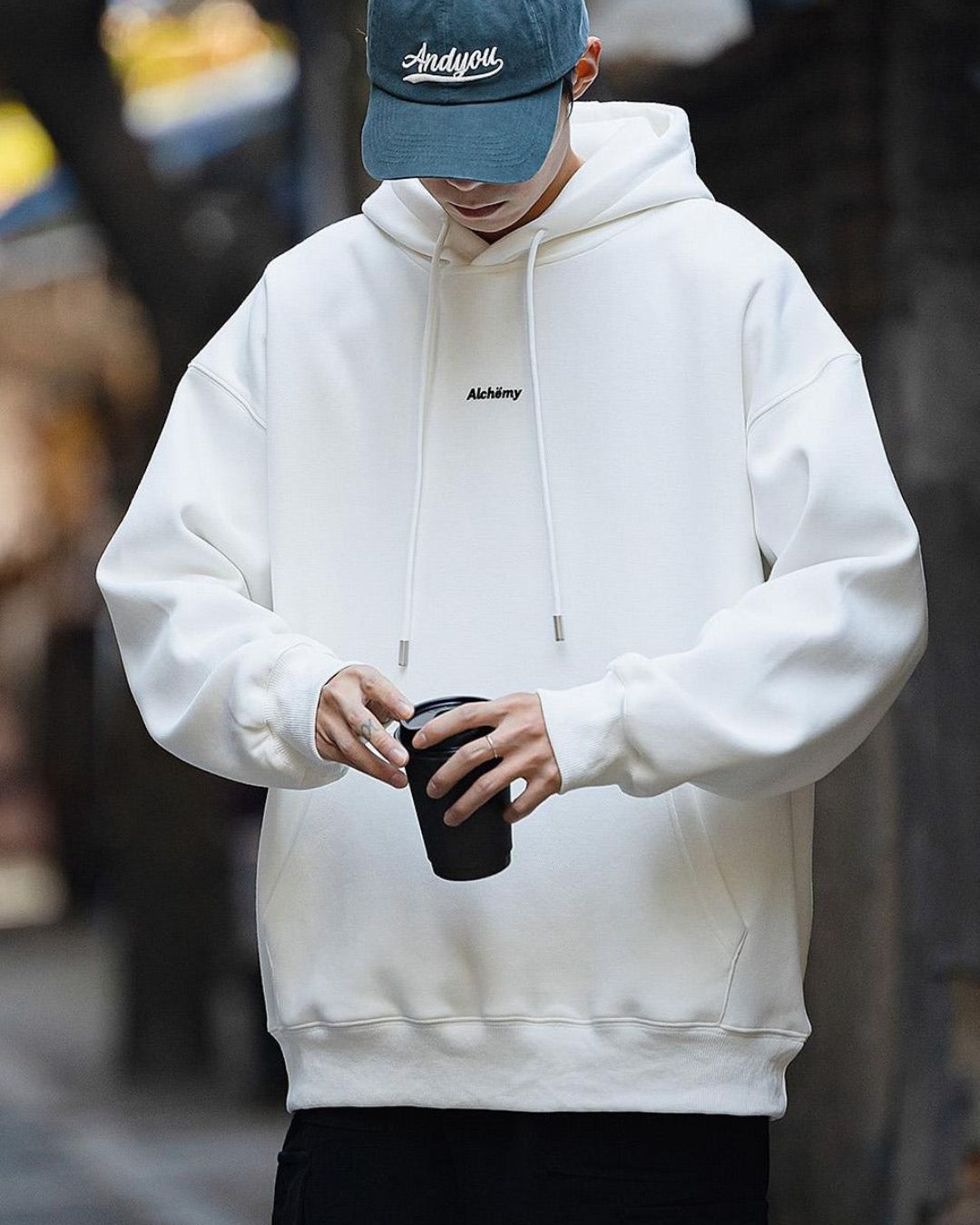 Lettered Pullover Hoodie HD019