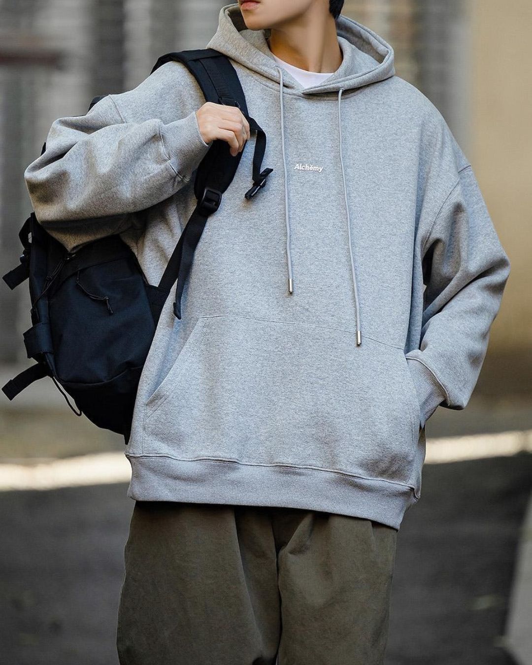Lettered Pullover Hoodie HD019