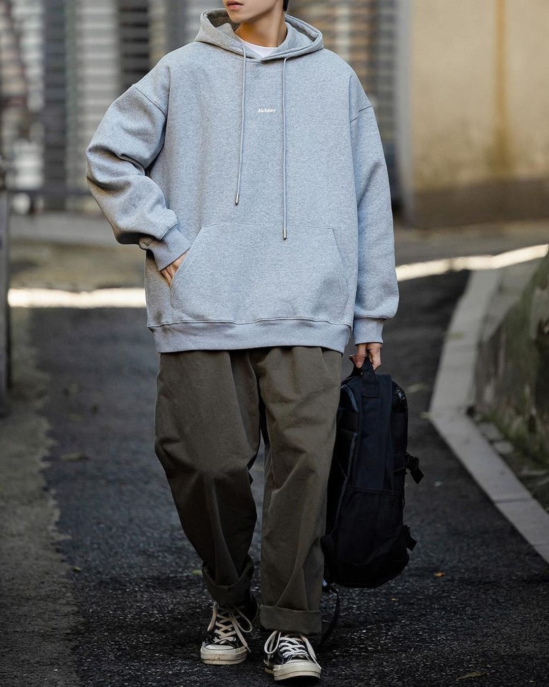 Lettered Pullover Hoodie HD019
